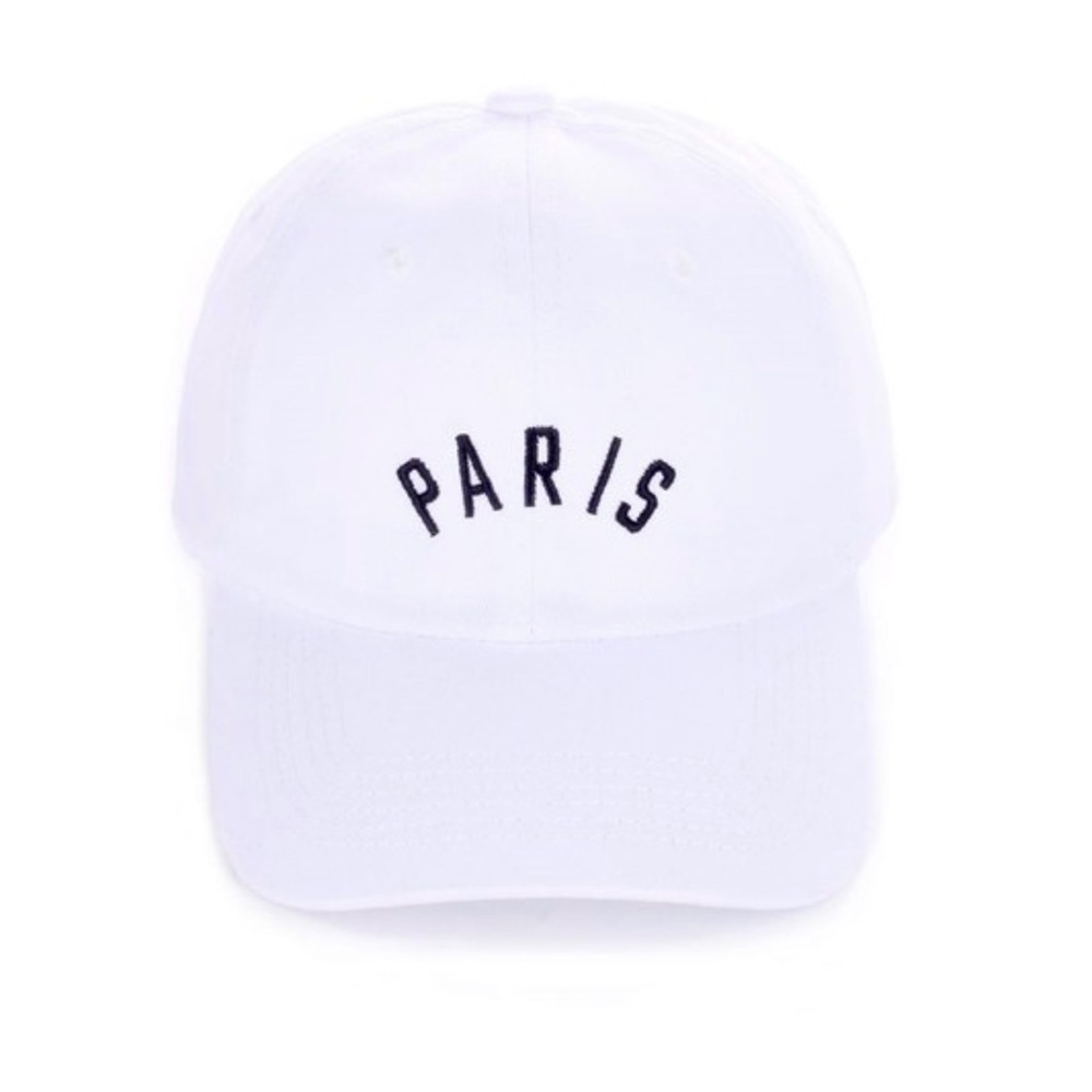 Zenana Outfitters Classic embroidered White Paris Hat